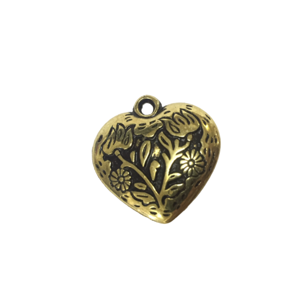 PINGENTE ABS CORAÇÃO - 30x30mm - 6 pçs