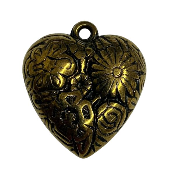 PINGENTE ABS CORAÇÃO - 28x30mm - 4 pçs