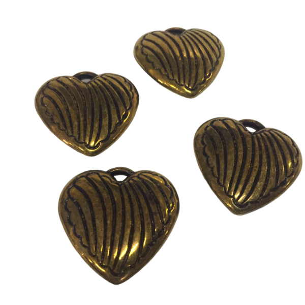 PINGENTE ABS CORAÇÃO - 33x33mm - 5 pçs