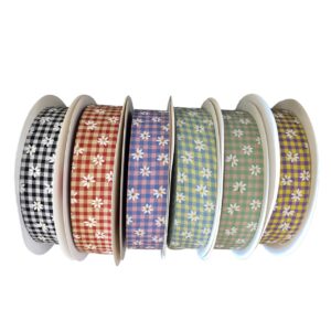 FITA XADREZ FLORAL 38mm c/10 jardas - Imagem 2