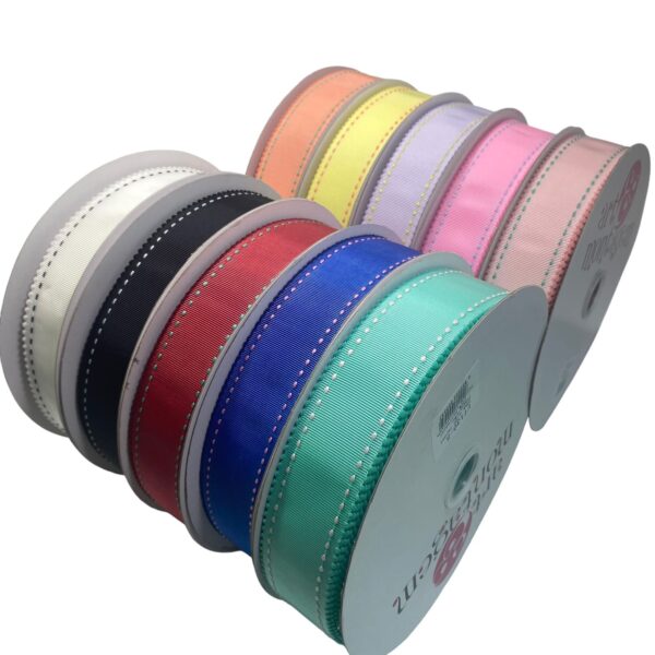 FITA PESPONTADA C/ BORDA MICRO POMPOM 38mm c/10 jardas