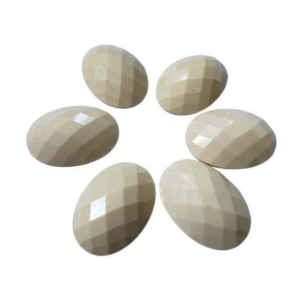 CHATON RESINA LEITOSA OVAL c/200pçs